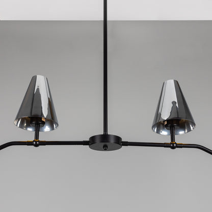 Salvador Island Bar Chandelier with Brass Shades