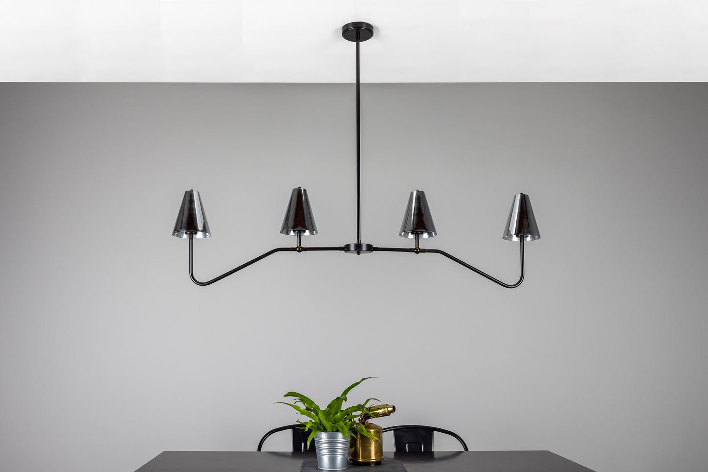 Salvador Island Bar Chandelier with Brass Shades