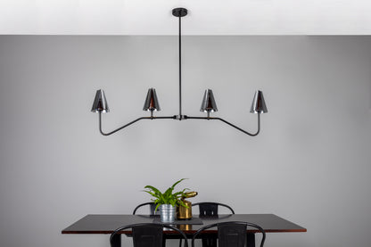 Salvador Island Bar Chandelier with Brass Shades