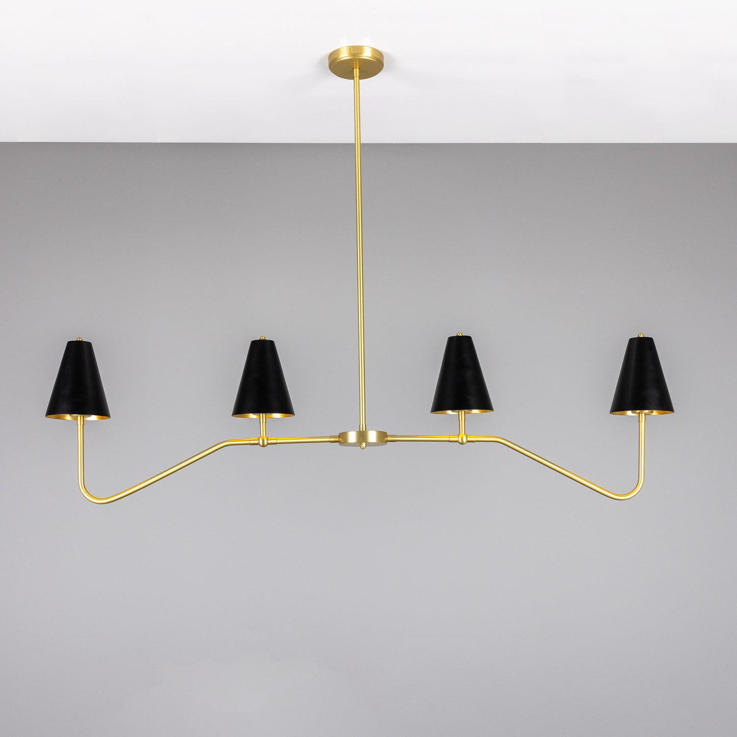 Salvador Island Bar Chandelier with Brass Shades