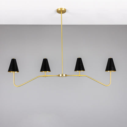 Salvador Island Bar Chandelier with Brass Shades