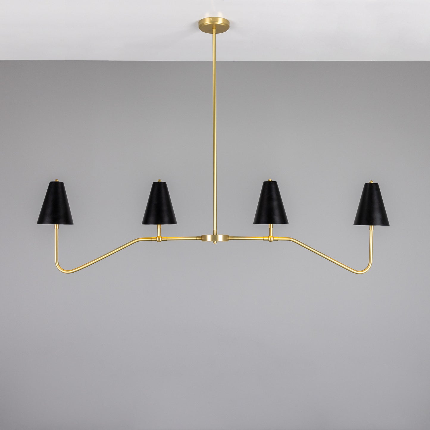 Salvador Island Bar Chandelier with Brass Shades