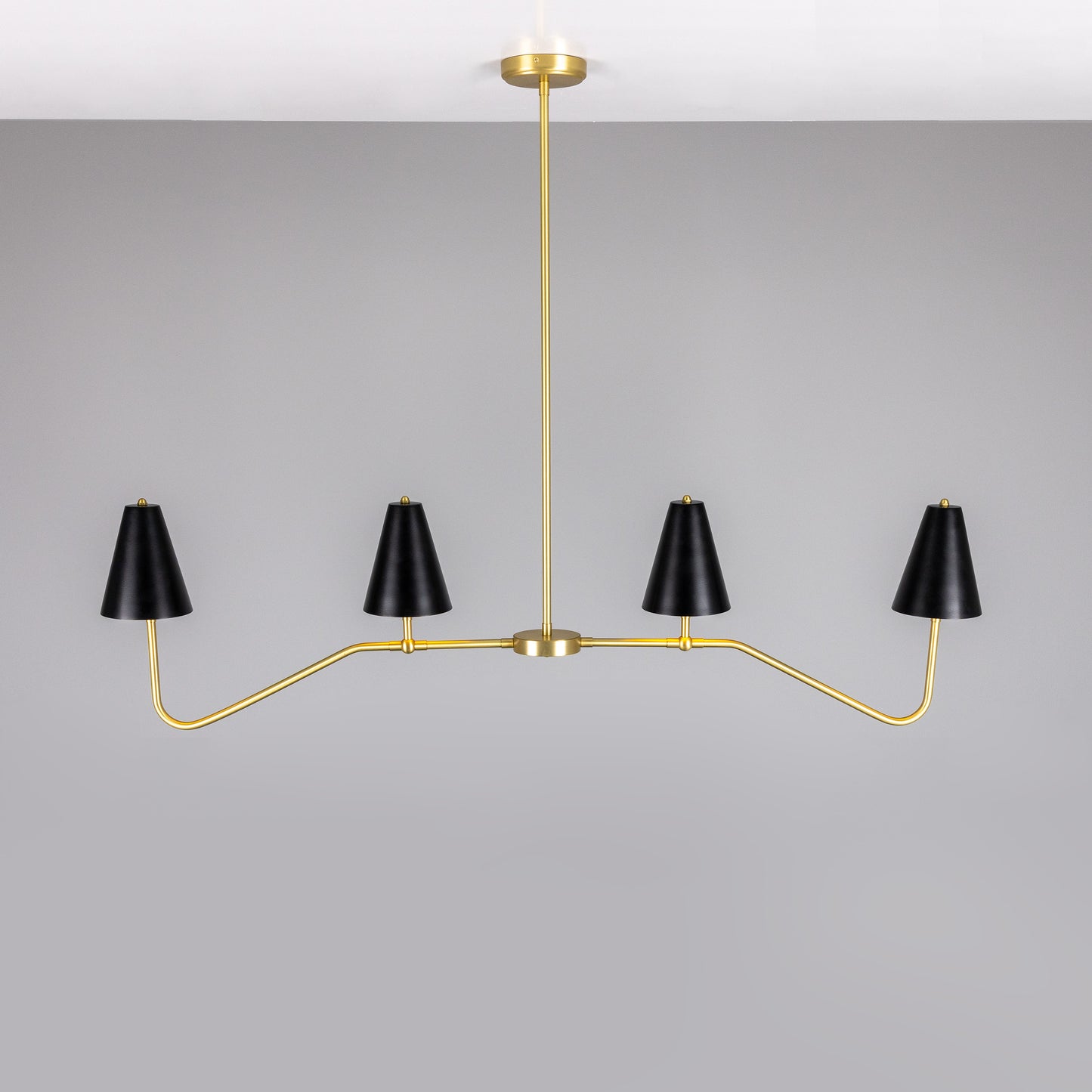 Salvador Island Bar Chandelier with Brass Shades