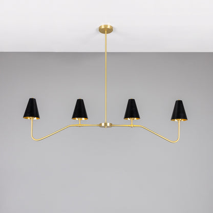 Salvador Island Bar Chandelier with Brass Shades