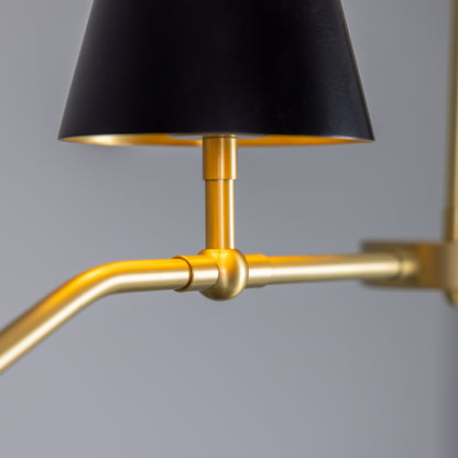 Salvador Island Bar Chandelier with Brass Shades