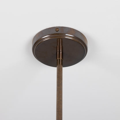 Para Modern Brass Chandelier with Fabric Shades, Six-Arm