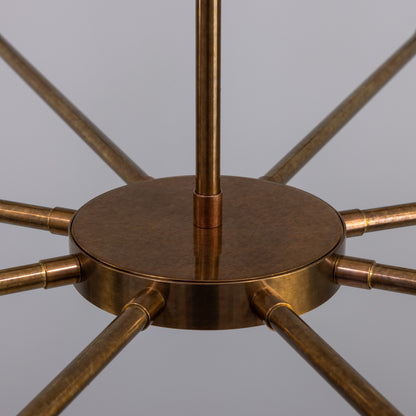 Irvine Modern Brass Chandelier, Eight-Light