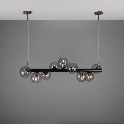 Moriarty Linear Island Pendant Light, Nine-Light
