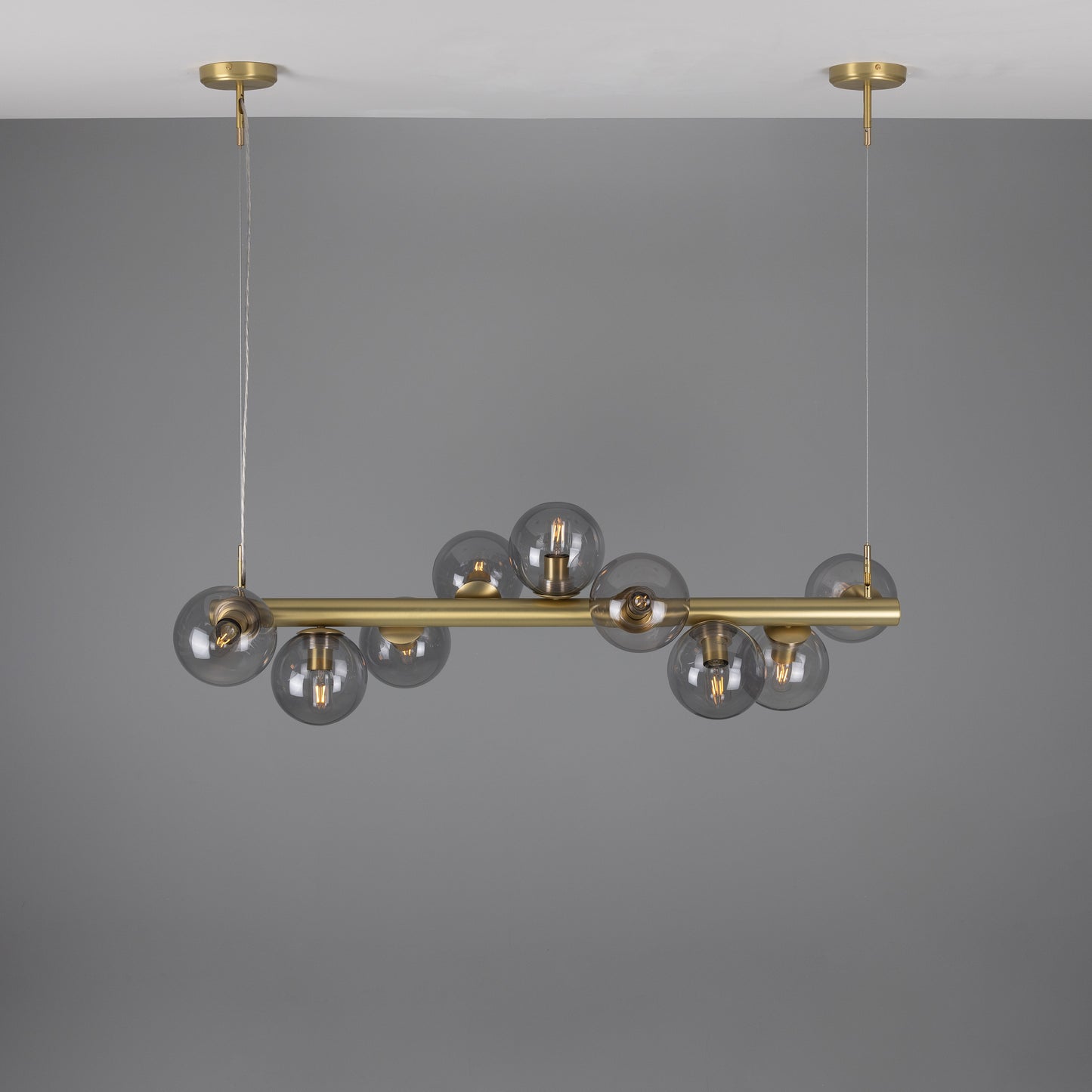 Moriarty Linear Island Pendant Light, Nine-Light