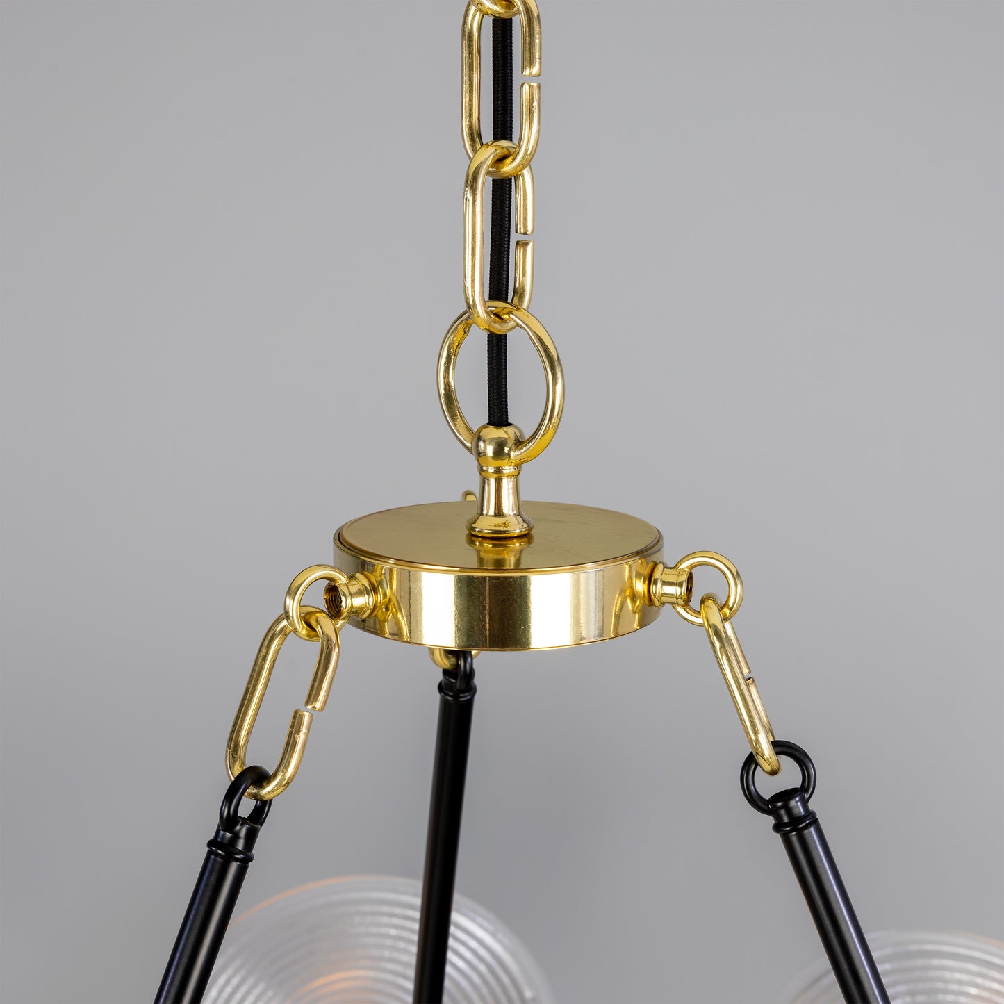 Portland Prismatic Glass Dish Chandelier, Nine-Light