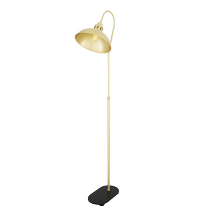 Faro Modern Industrial Brass Floor Lamp