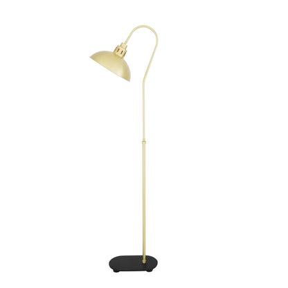 Faro Modern Industrial Brass Floor Lamp