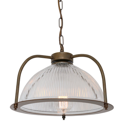 Bousta Holophane Glass Pendant Light