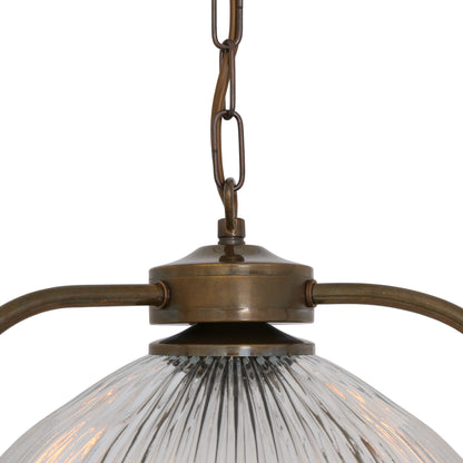 Bousta Holophane Glass Pendant Light