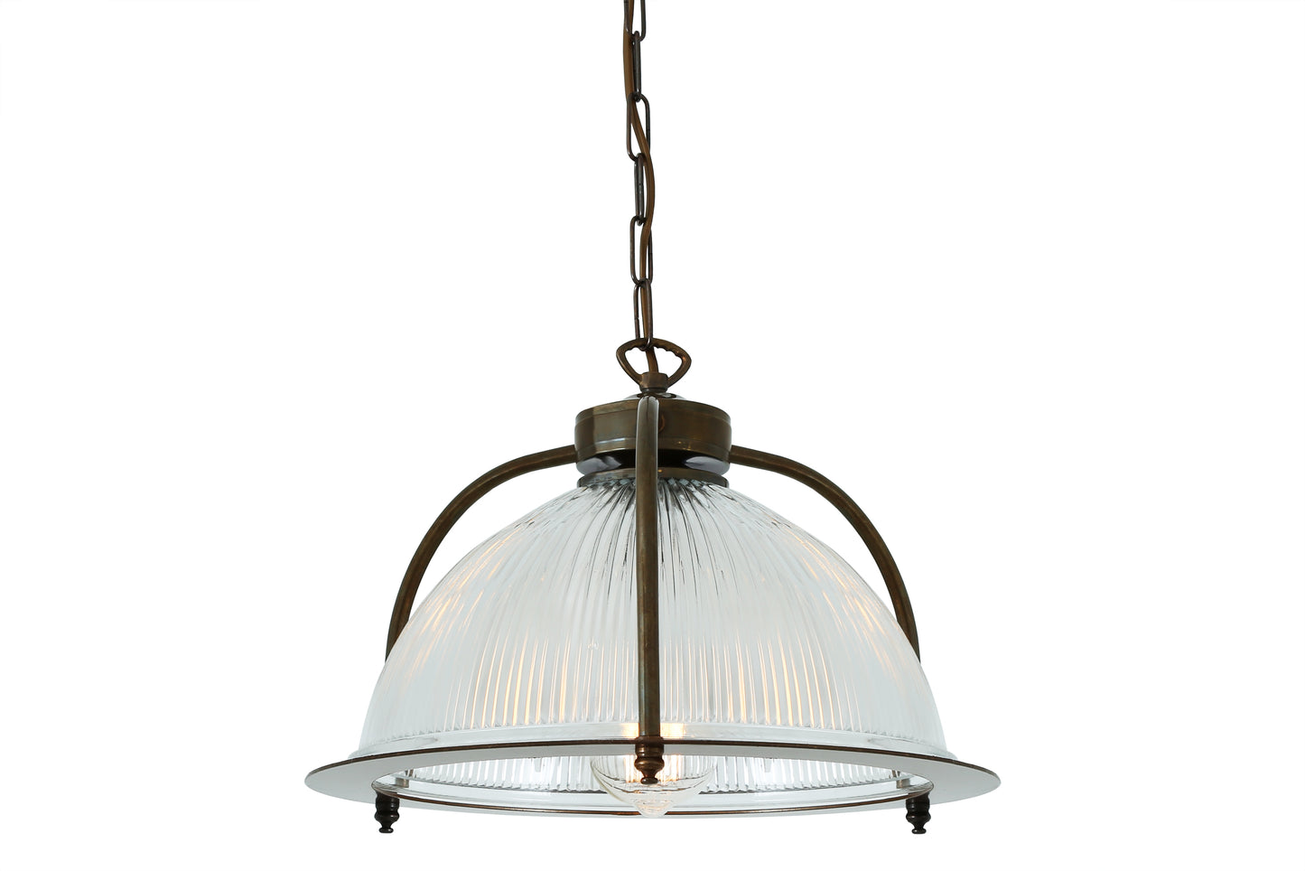 Bousta Holophane Glass Pendant Light