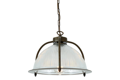Bousta Holophane Glass Pendant Light