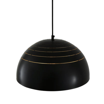 Midas Black Dome Gold Leaf Pendant Light