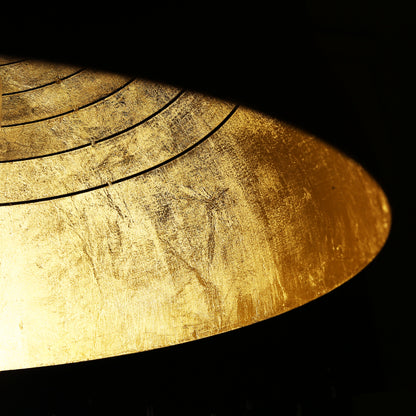 Midas Black Dome Gold Leaf Pendant Light