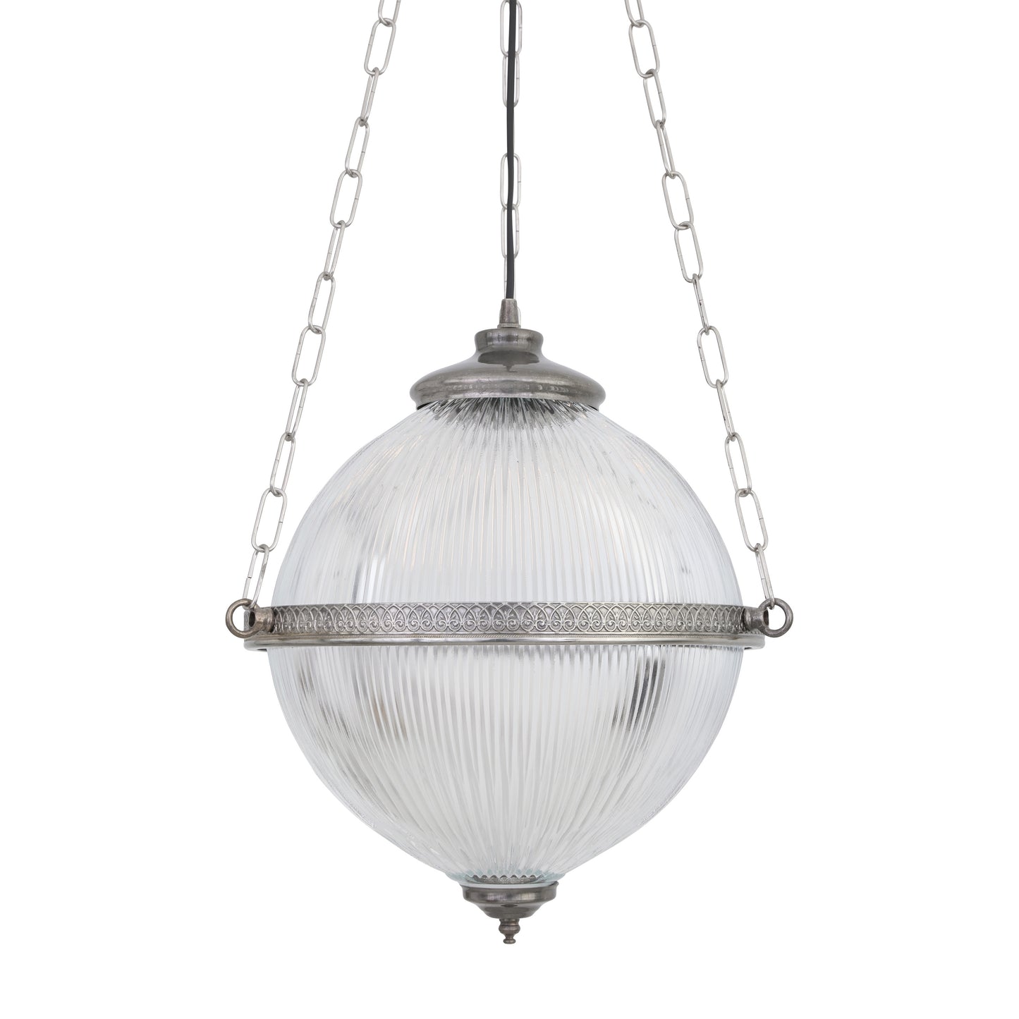 Blaenau Victorian Holophane Glass Pendant Light