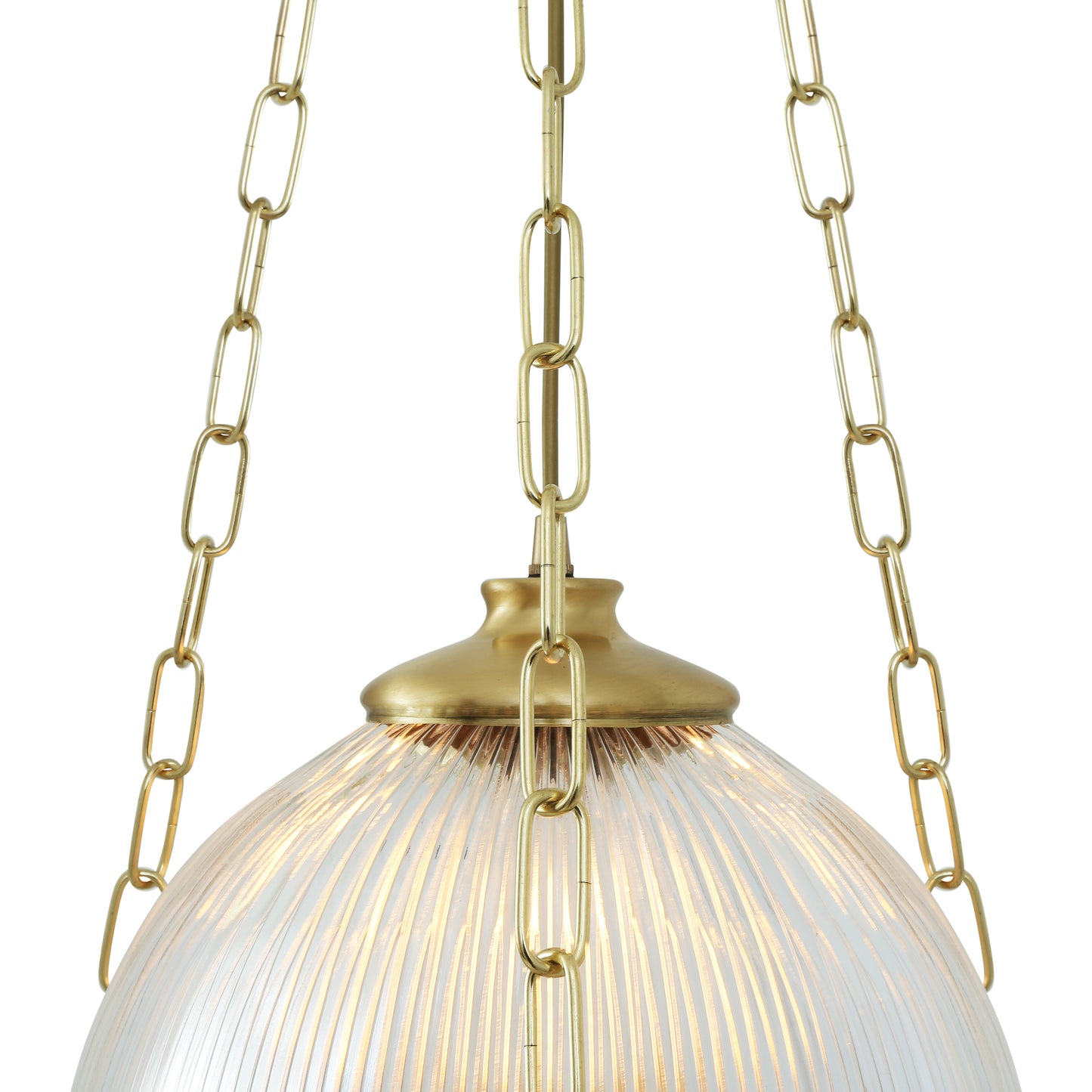 Blaenau Victorian Holophane Glass Pendant Light