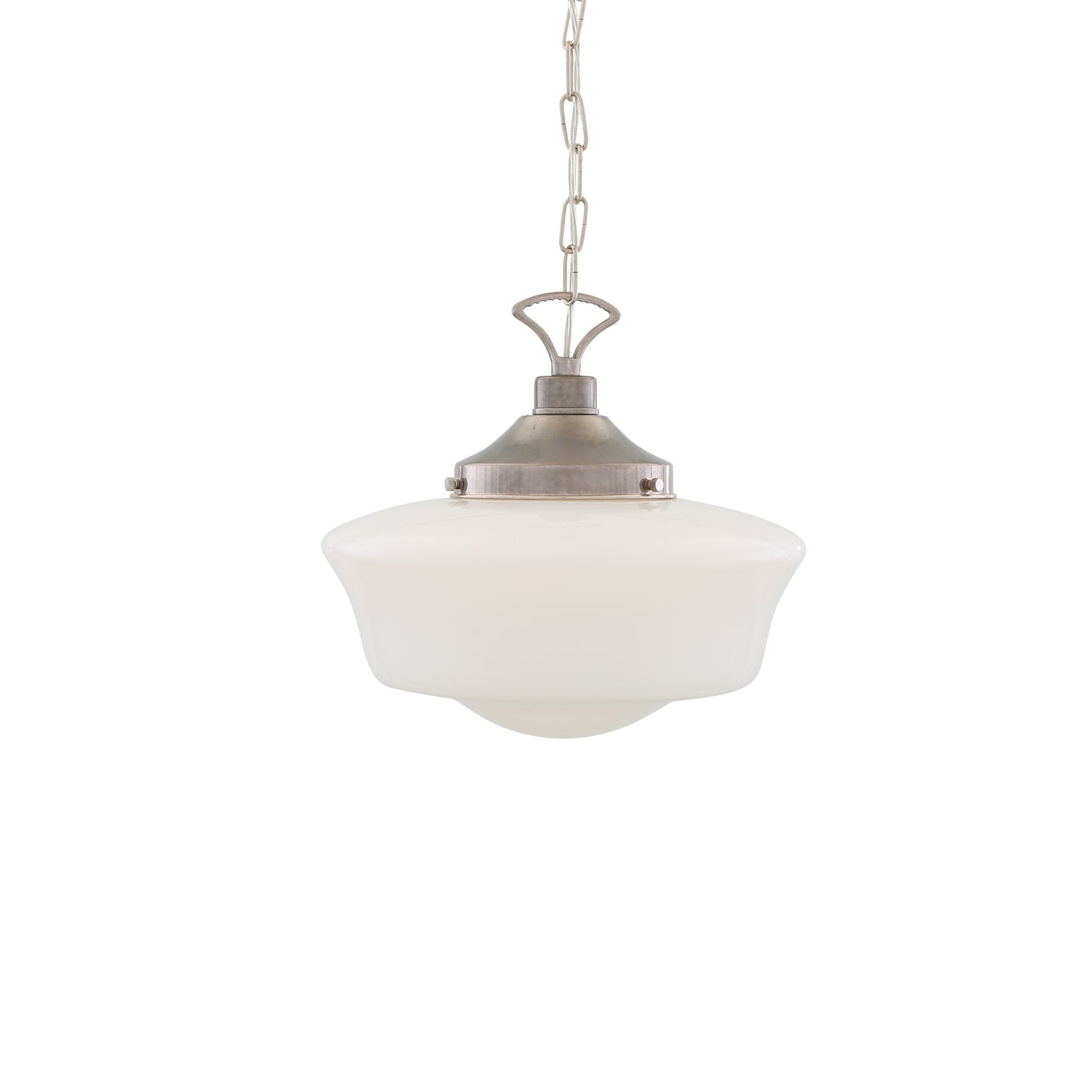 1920's Classic Schoolhouse Glass Pendant Light