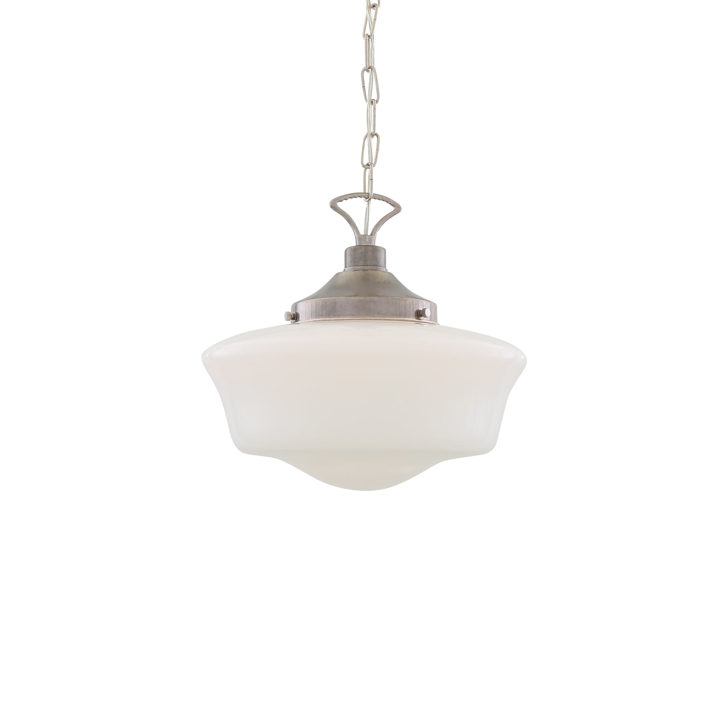 1920's Classic Schoolhouse Glass Pendant Light