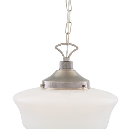 1920's Classic Schoolhouse Glass Pendant Light