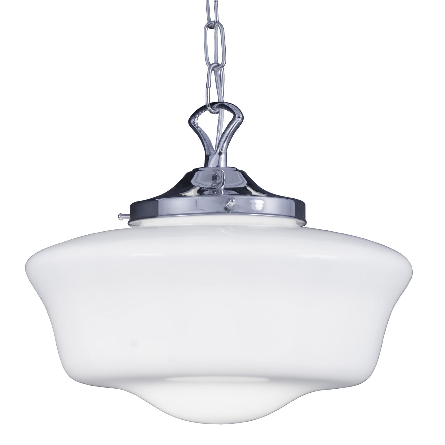 1920's Classic Schoolhouse Glass Pendant Light