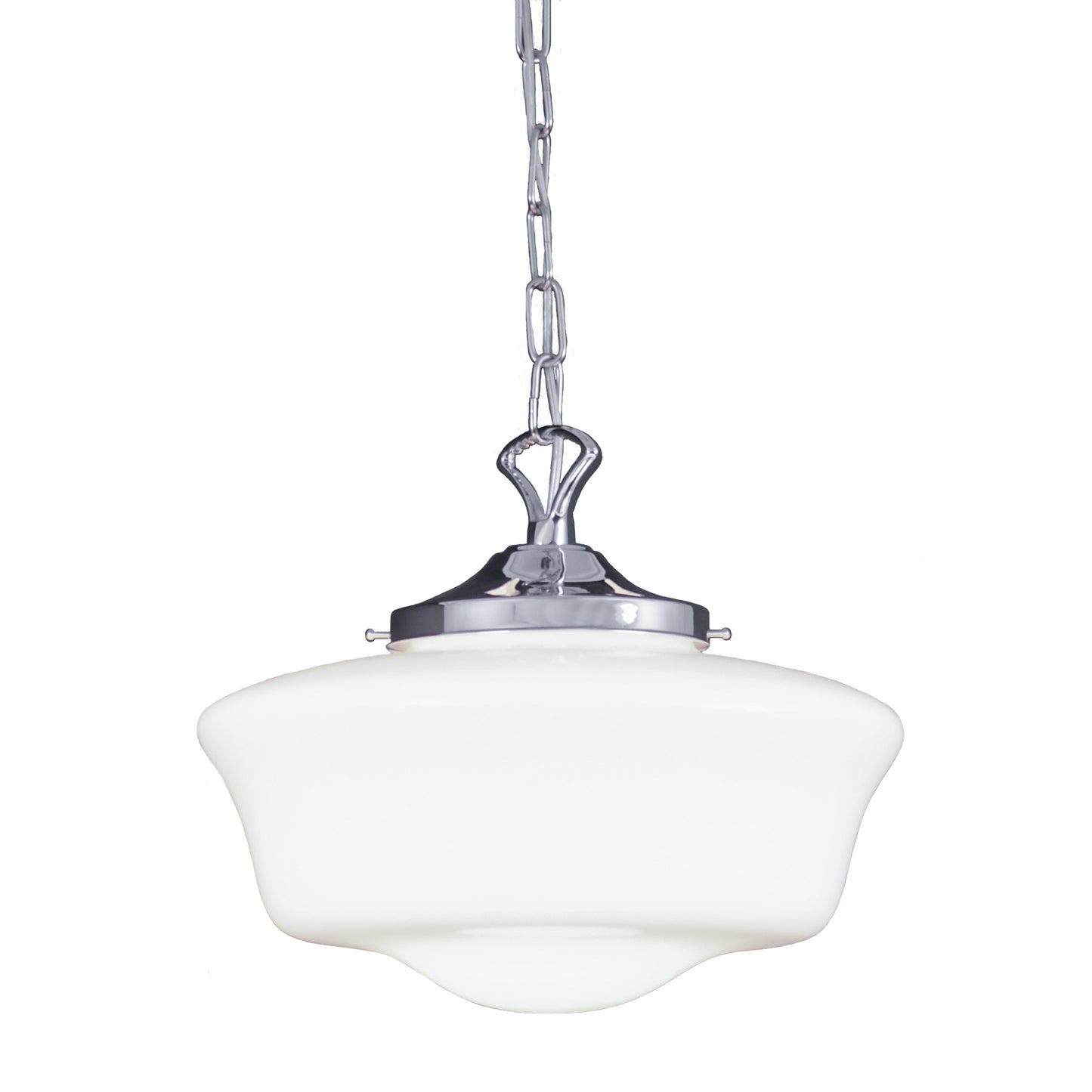 1920's Classic Schoolhouse Glass Pendant Light