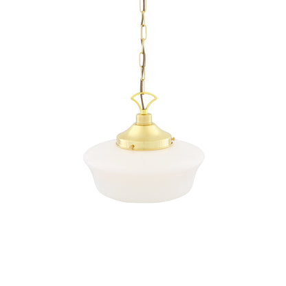 1920's Classic Schoolhouse Glass Pendant Light