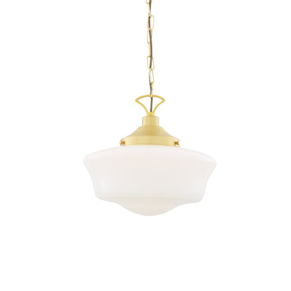 1920's Classic Schoolhouse Glass Pendant Light