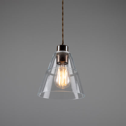 Lyx Clear Glass Cone Pendant Light