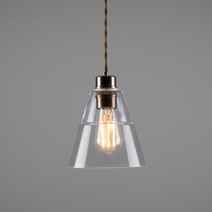 Lyx Clear Glass Cone Pendant Light