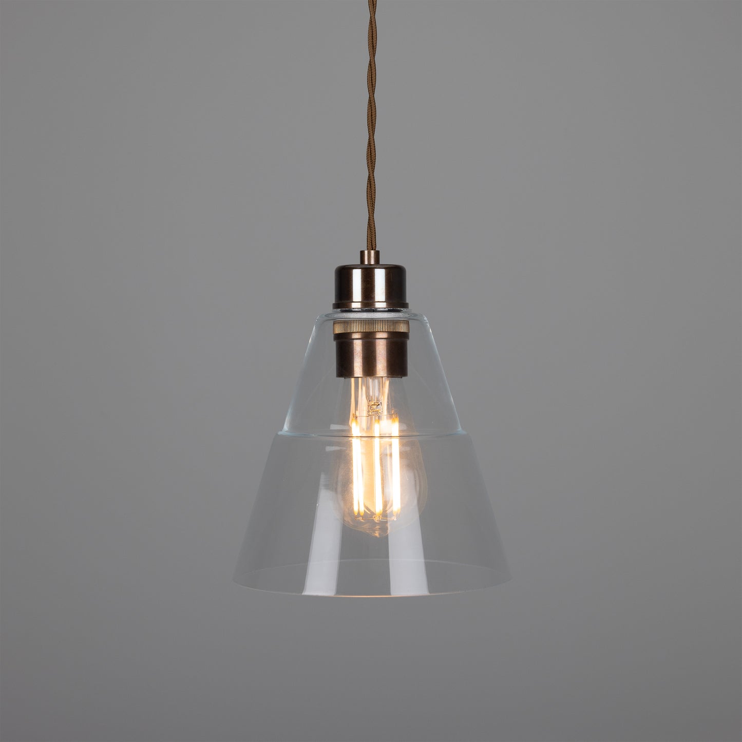 Lyx Clear Glass Cone Pendant Light