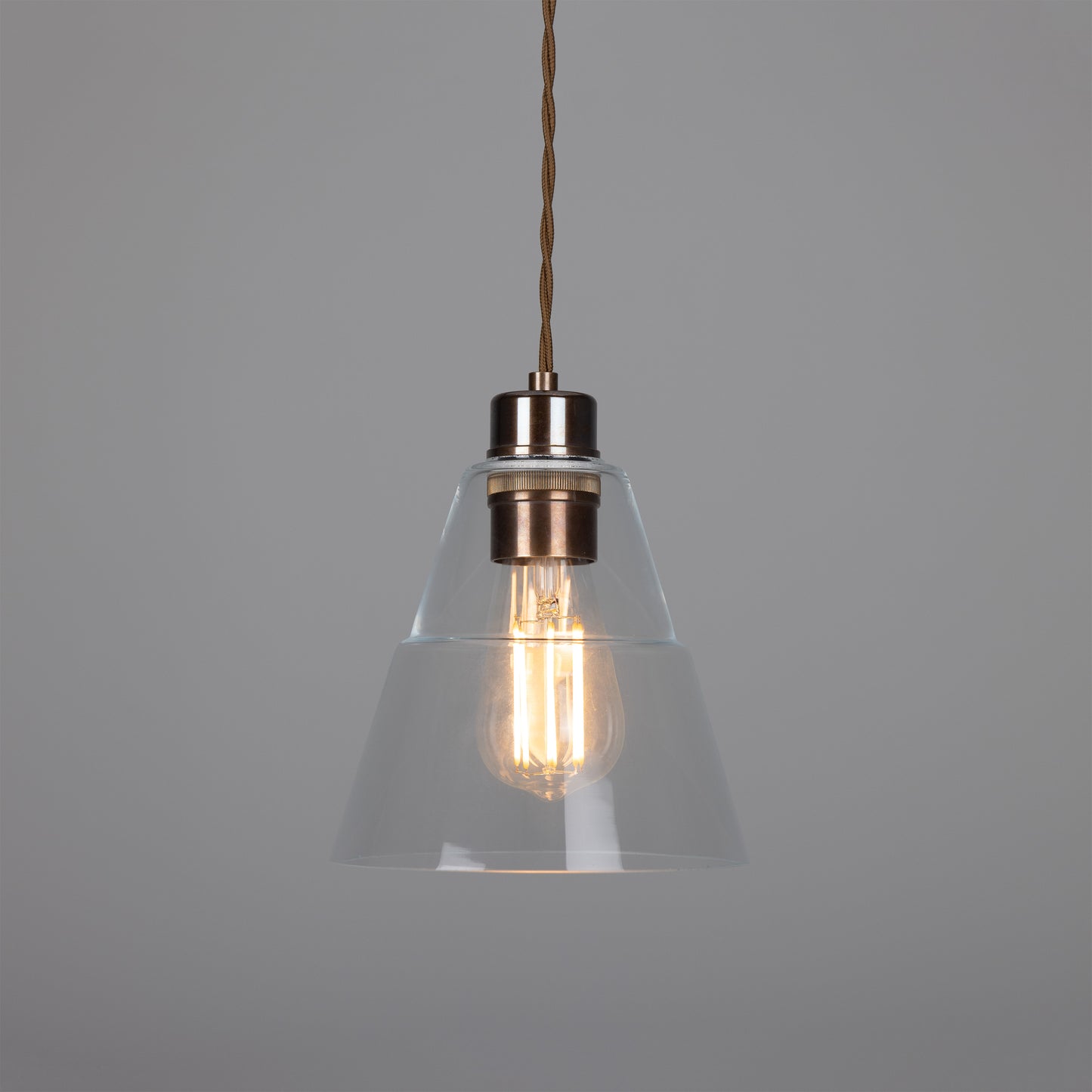 Lyx Clear Glass Cone Pendant Light