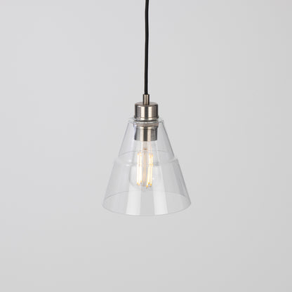 Lyx Clear Glass Cone Pendant Light