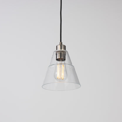 Lyx Clear Glass Cone Pendant Light