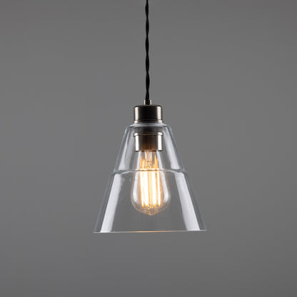 Lyx Clear Glass Cone Pendant Light