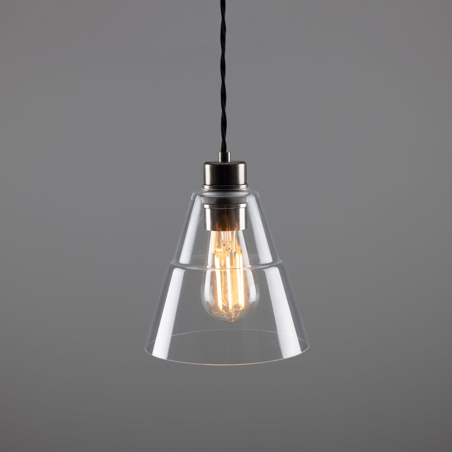 Lyx Clear Glass Cone Pendant Light