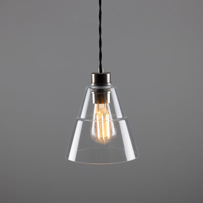 Lyx Clear Glass Cone Pendant Light