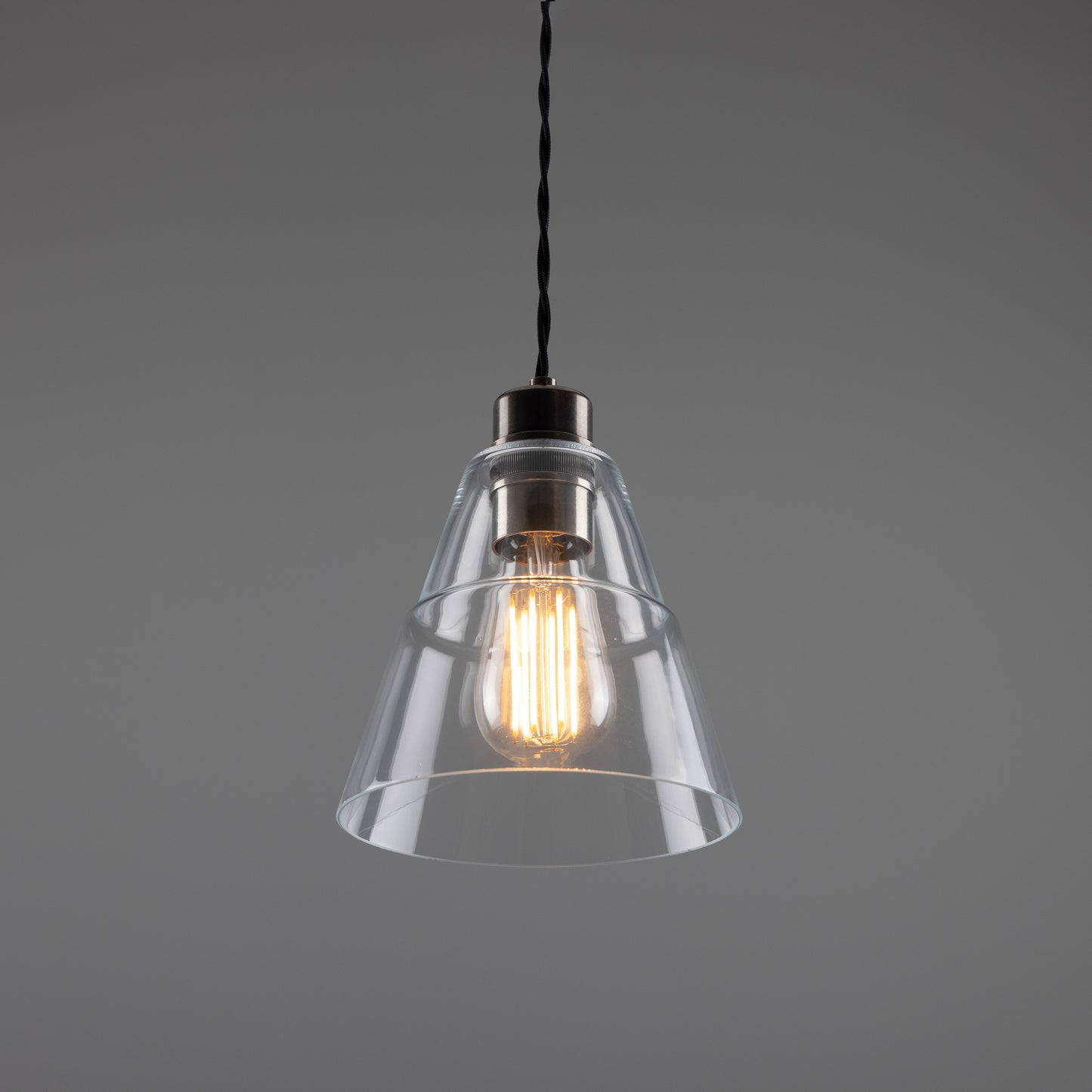 Lyx Clear Glass Cone Pendant Light