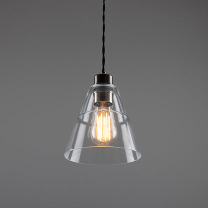 Lyx Clear Glass Cone Pendant Light