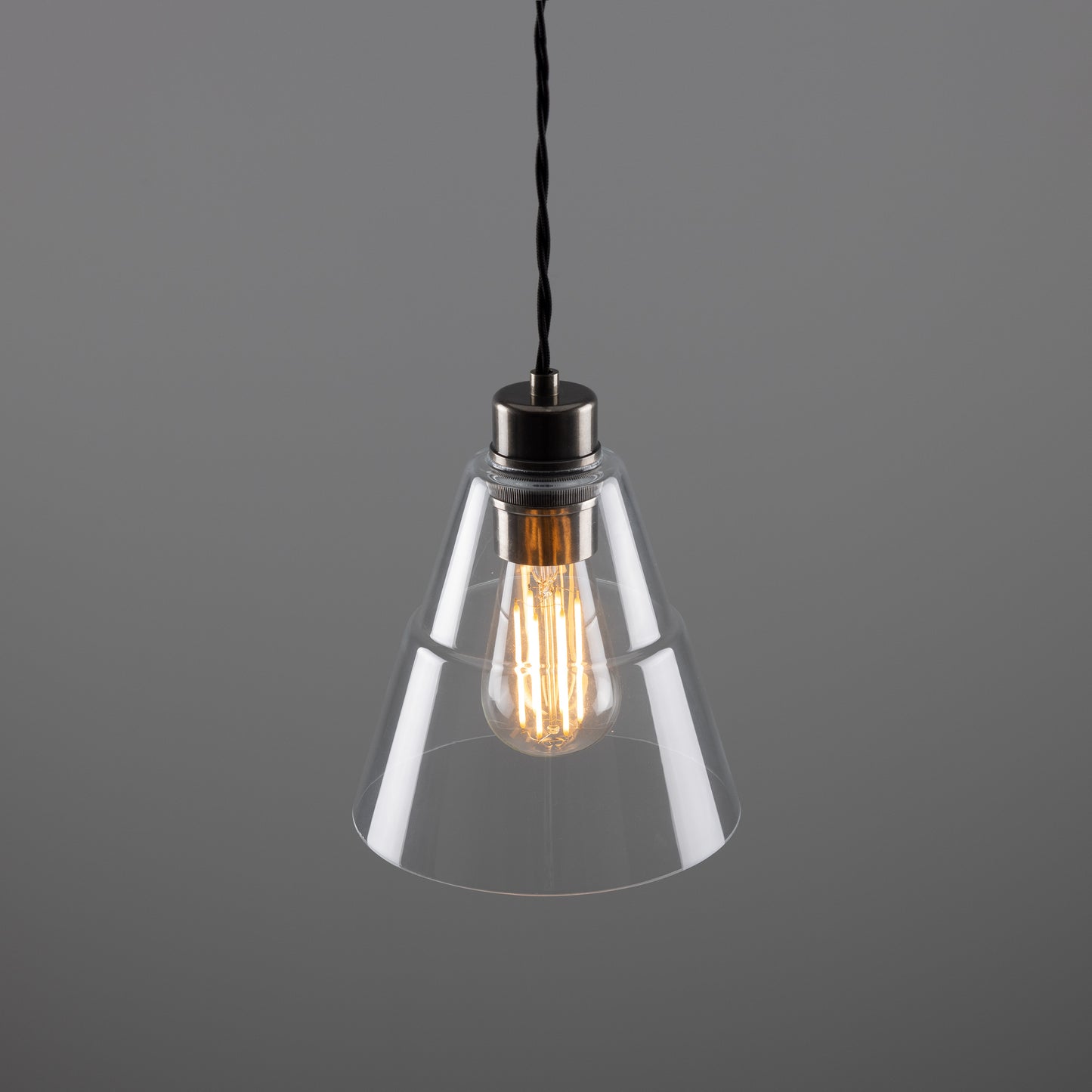 Lyx Clear Glass Cone Pendant Light