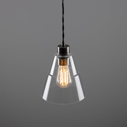 Lyx Clear Glass Cone Pendant Light