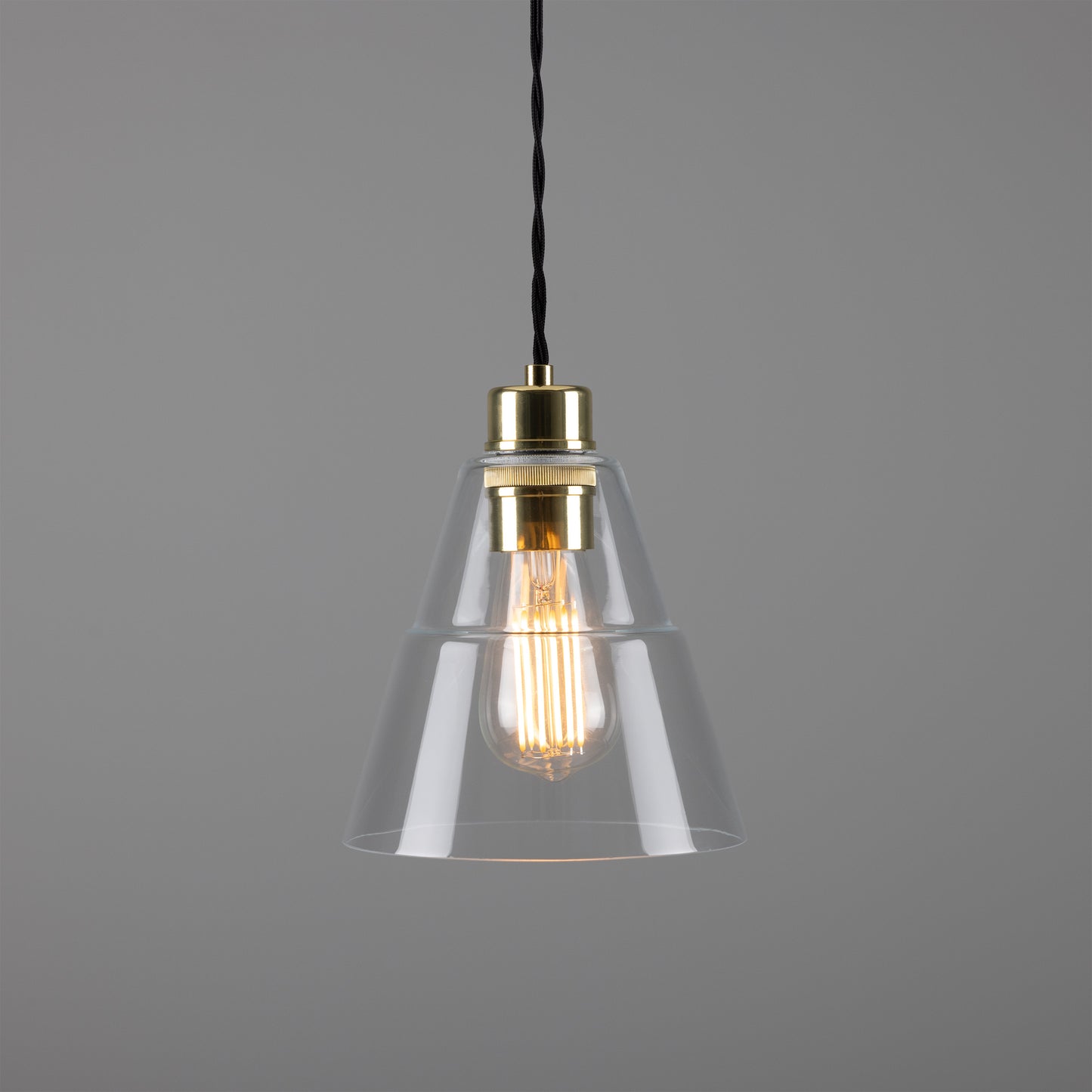 Lyx Clear Glass Cone Pendant Light