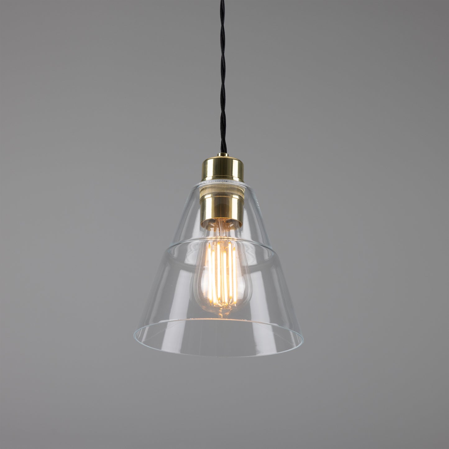 Lyx Clear Glass Cone Pendant Light