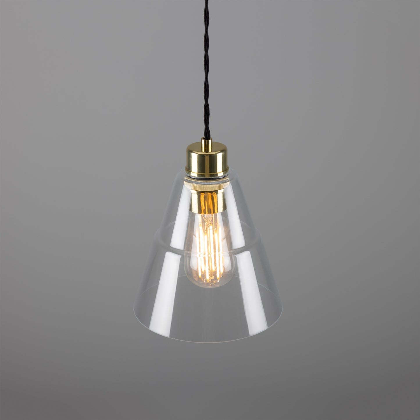 Lyx Clear Glass Cone Pendant Light