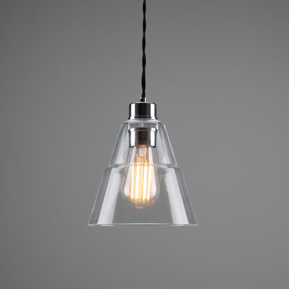 Lyx Clear Glass Cone Pendant Light