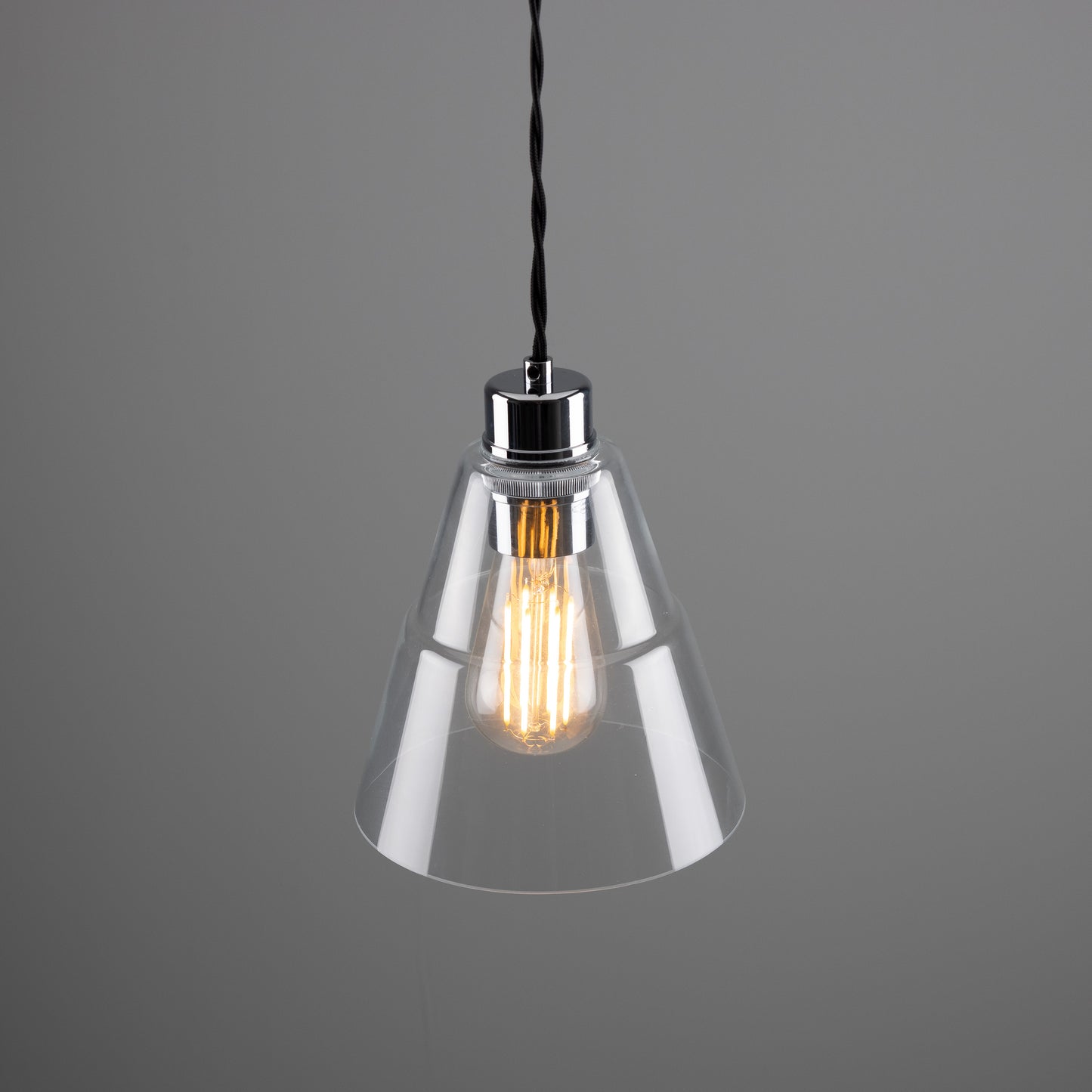 Lyx Clear Glass Cone Pendant Light