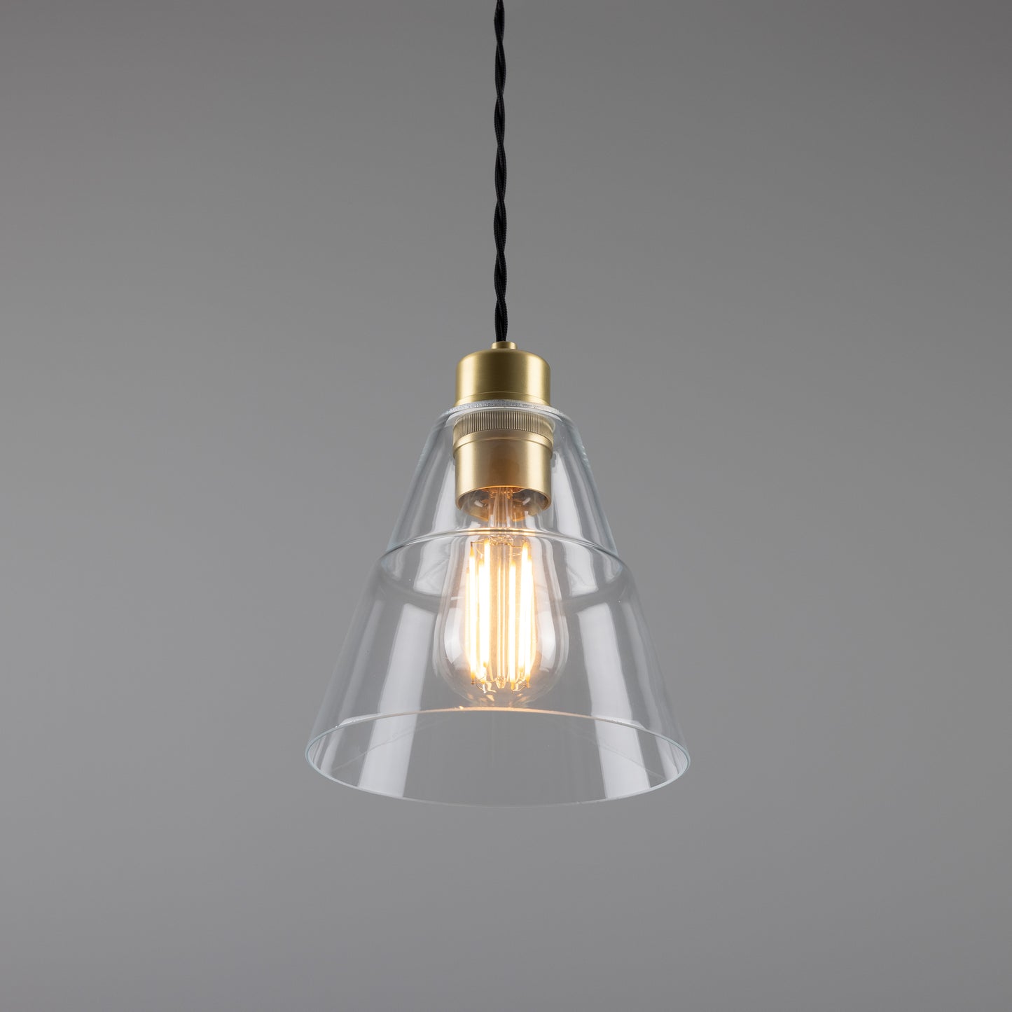 Lyx Clear Glass Cone Pendant Light